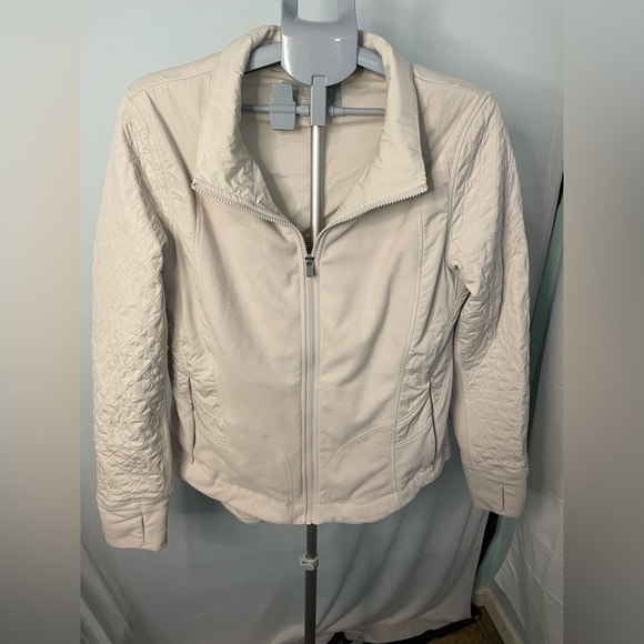 Athleta cold front hybrid Cream‎ Quilted Jacket | size XL - Picture 1 of 11